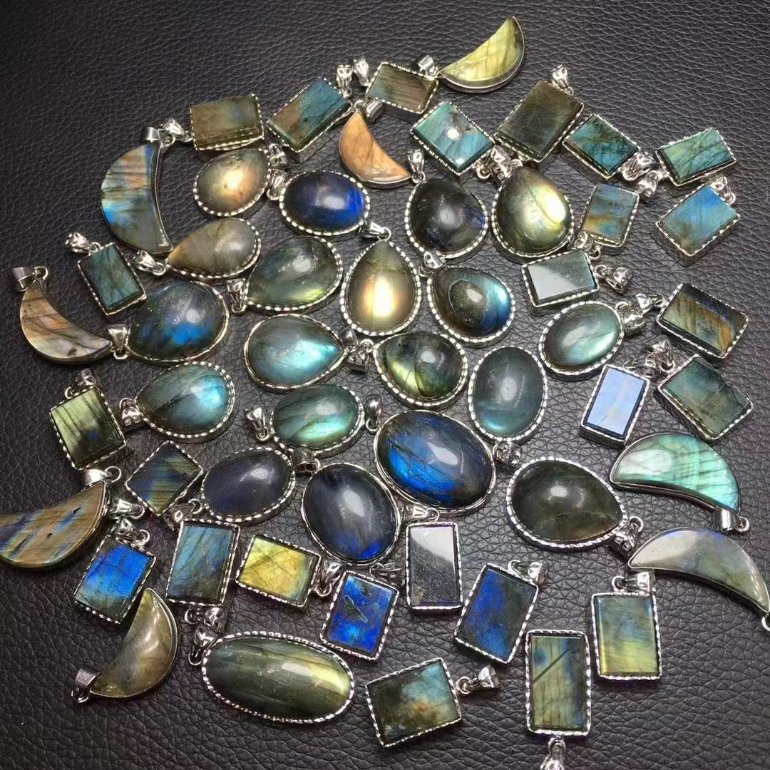 Blue Flash Labradorite Pendants
