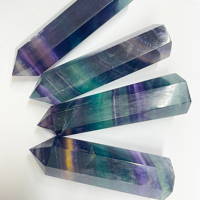 Rainbow Fluorite Point Wands