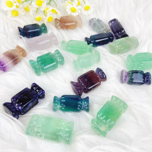 Rainbow Fluorite Candy Carvings