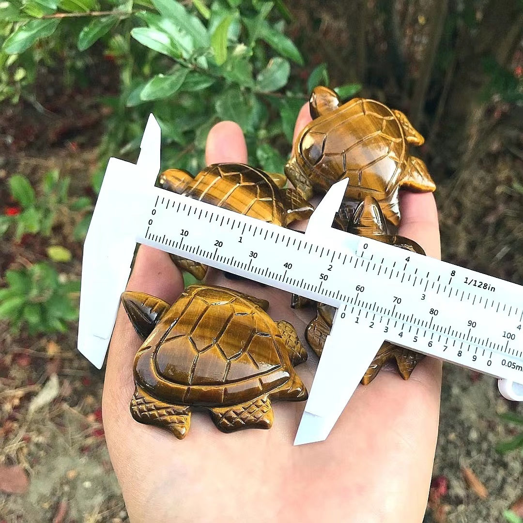 Tiger Eye Sea Turtle Carvings