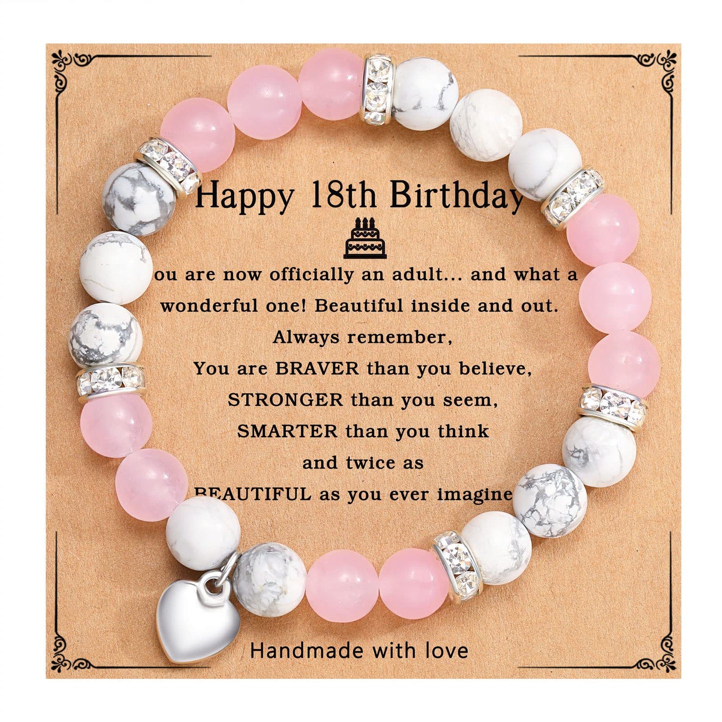 Crystal Bead Compass/Heart/Elephant/Life Tree Bracelets