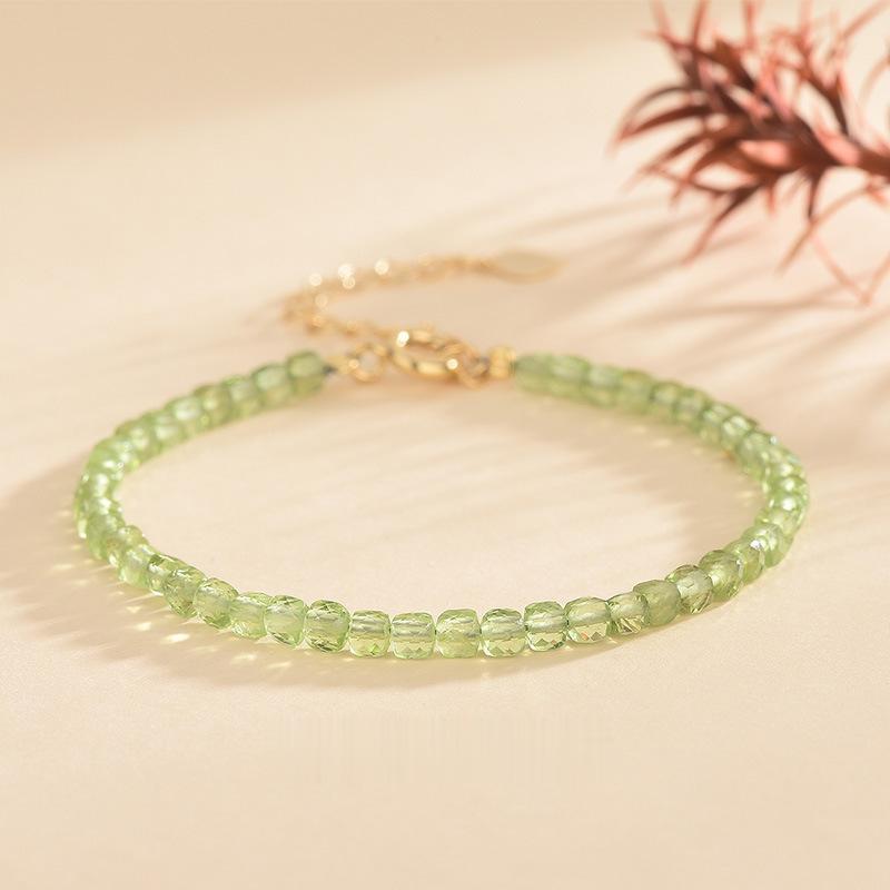 Natural Peridot Ethnic Style Bracelets