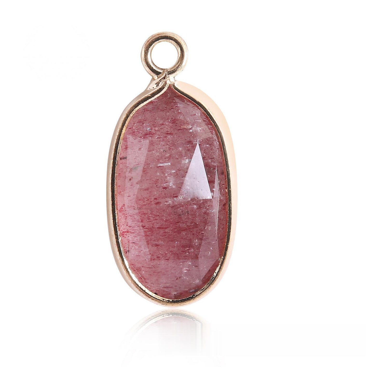 Oval Crystal Irregular Cut Pendants for Necklace