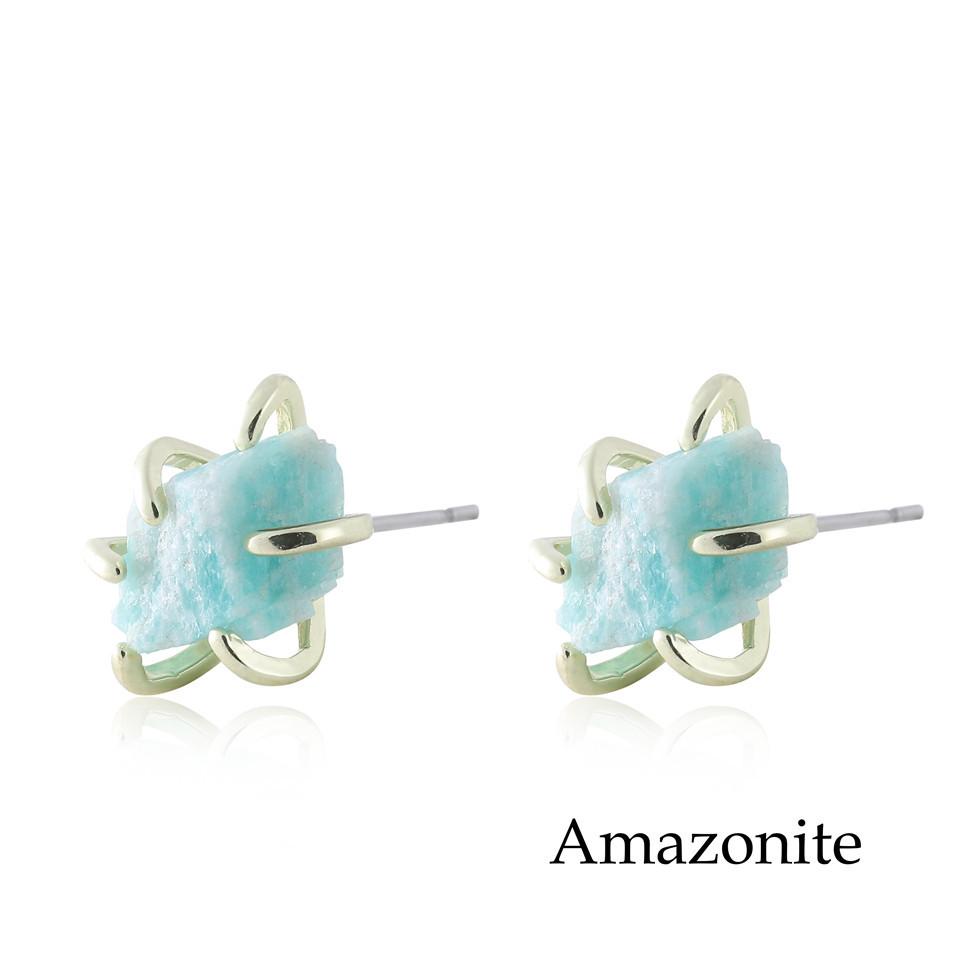 Six Paw Rough Crystal Earrings