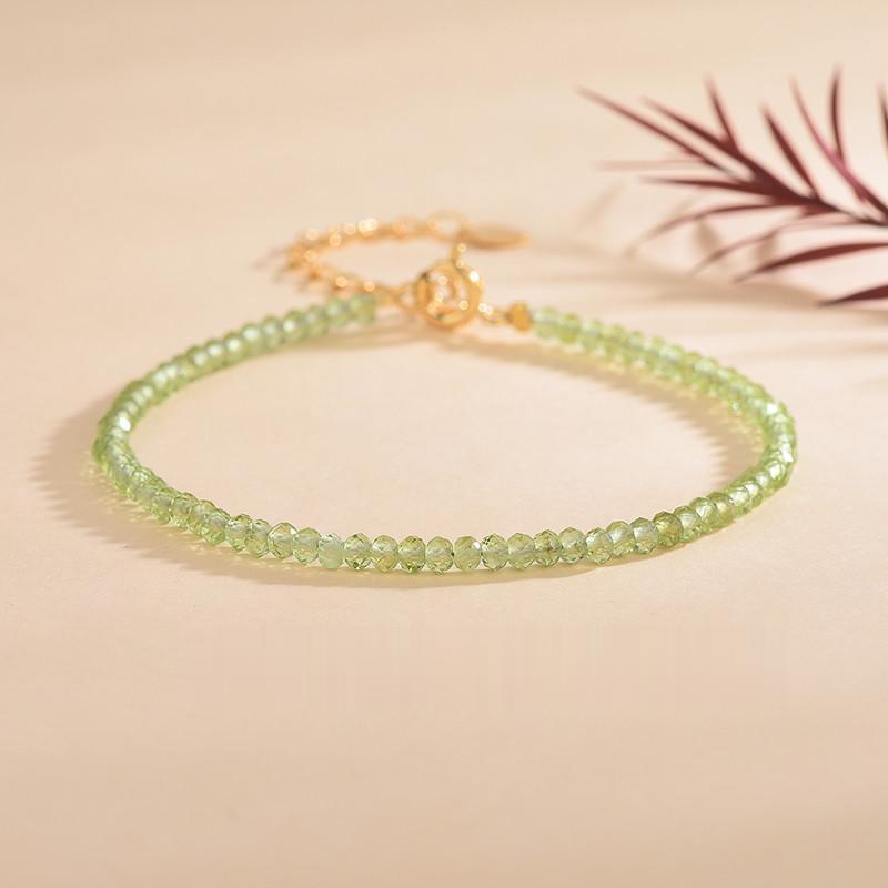 Natural Peridot Ethnic Style Bracelets