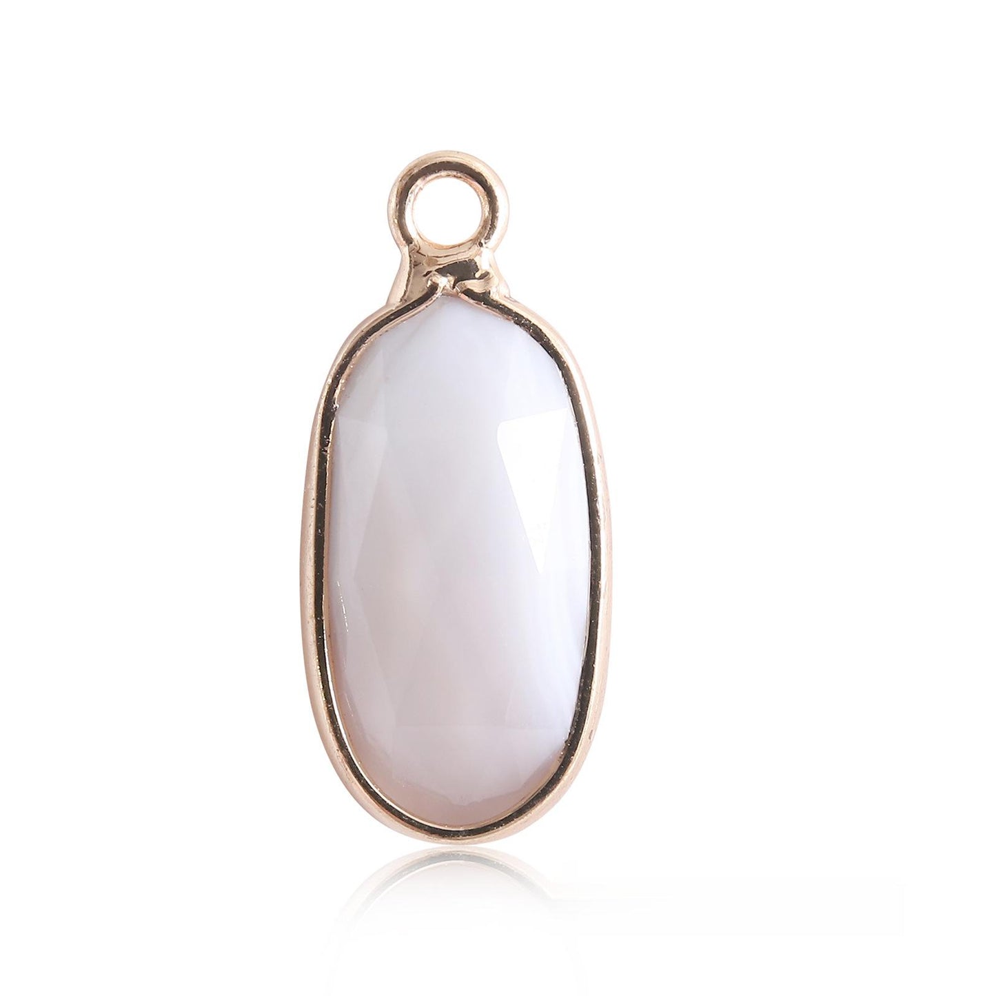 Oval Crystal Irregular Cut Pendants for Necklace