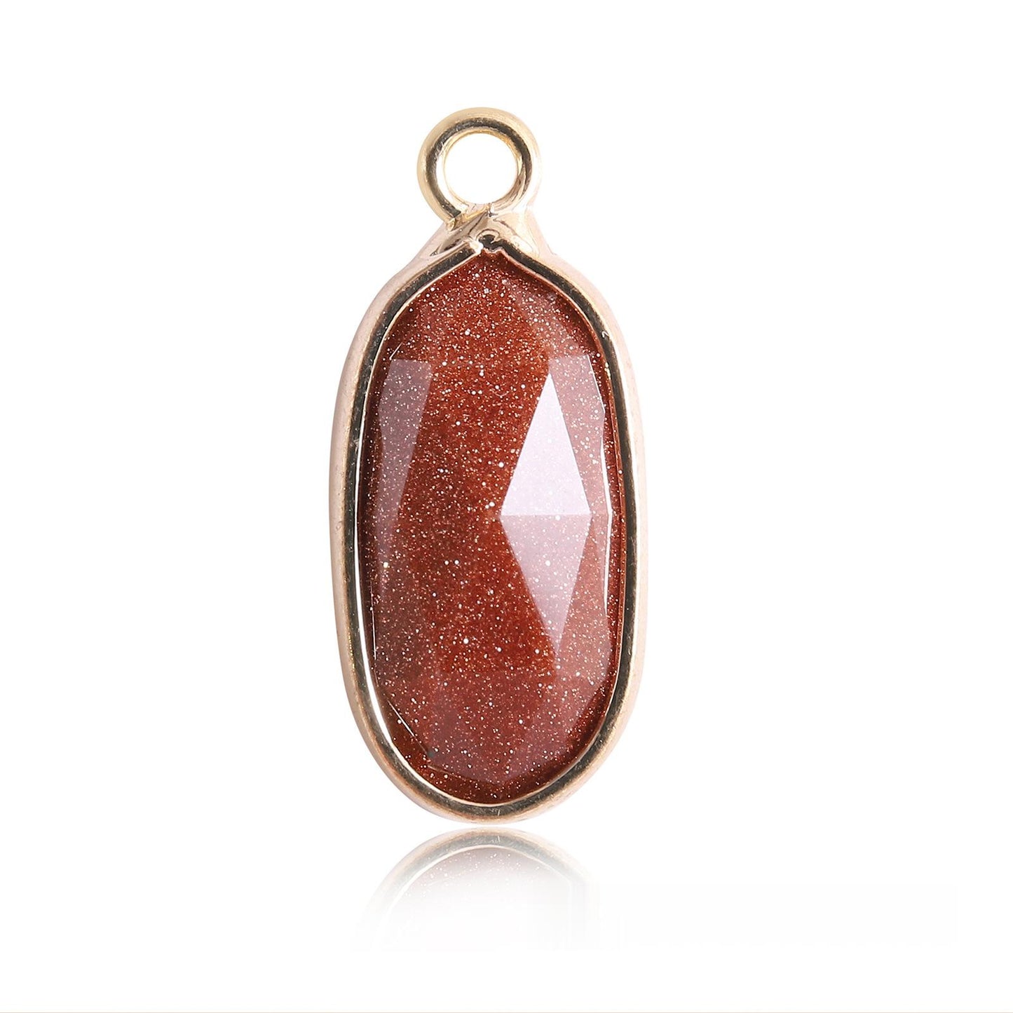 Oval Crystal Irregular Cut Pendants for Necklace