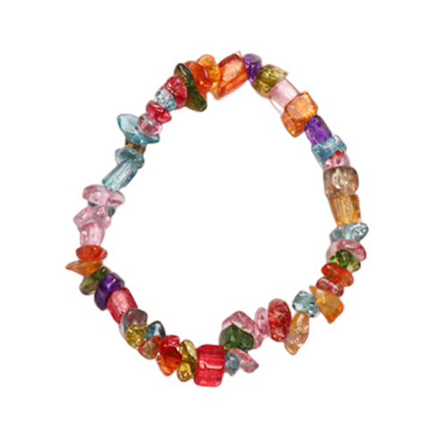 Colorful Glass Chip Bracelets