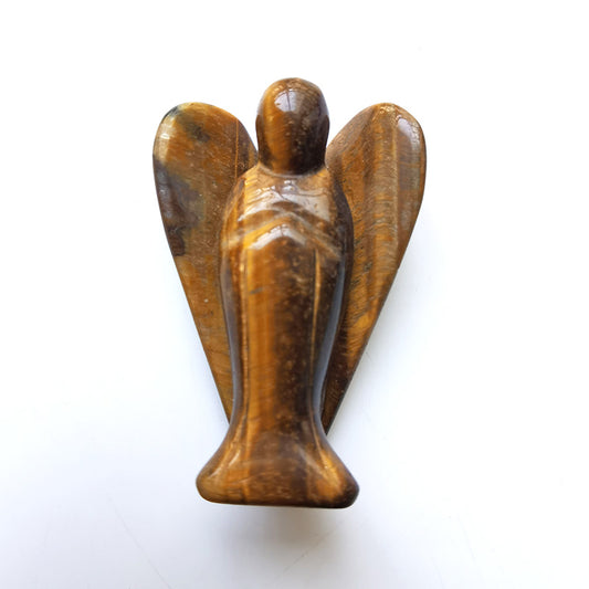 Tiger Eye Stone Angel 3 Inch