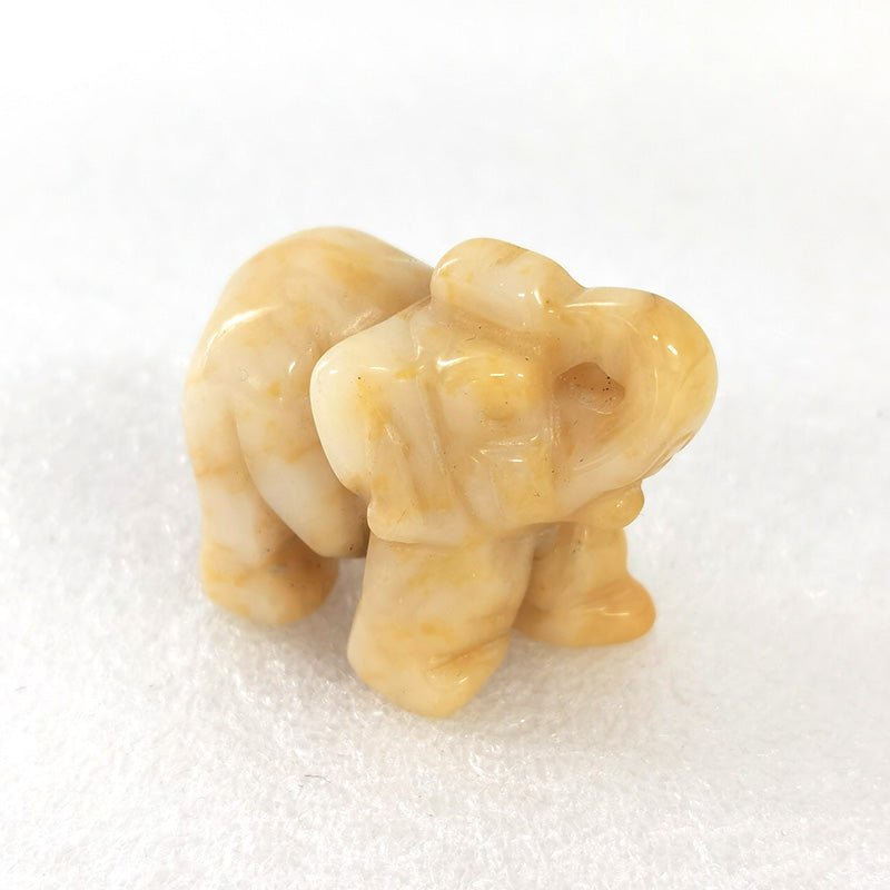 Yellow Jade Elephant 1.5 Inch