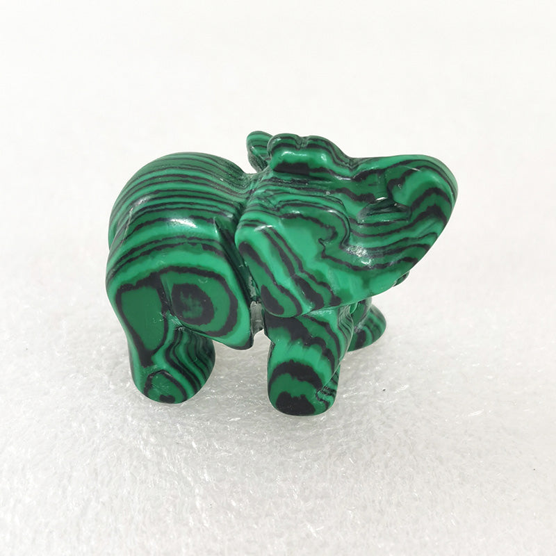 Synthetic Malachite Elephant 1.5 Inch