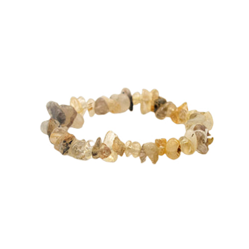 Golden Rutilated Quartz Chip Bracelets