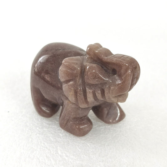 Strawberry Quartz Elephant 2 Inch