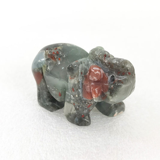 Blood Stone Elephant 2 Inch