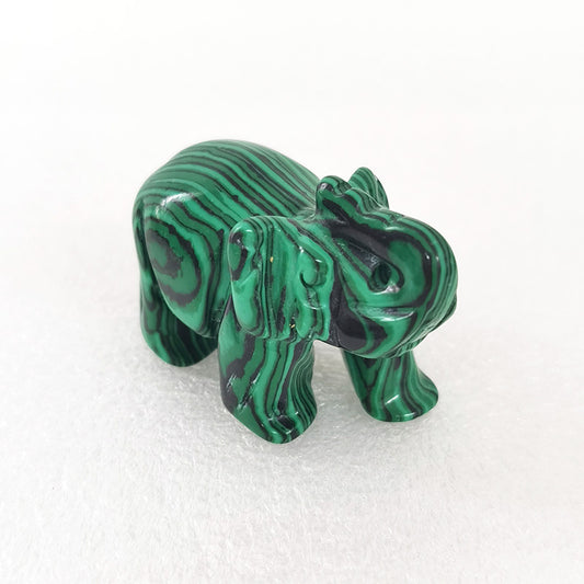 Synthetic Malachite Elephant 2 Inch