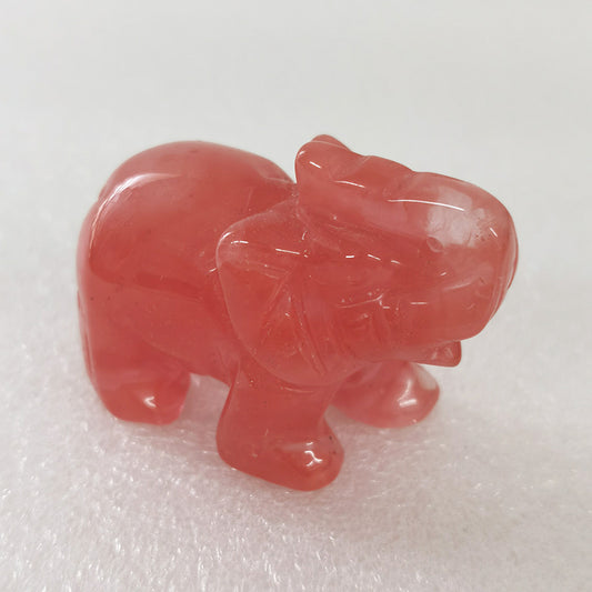 Watermelon Stone Elephant 2 Inch