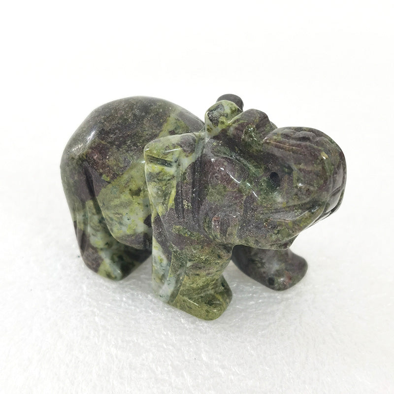 Dragon Blood Stone Elephant 2 Inch