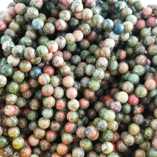Unakite Bead Bracelets