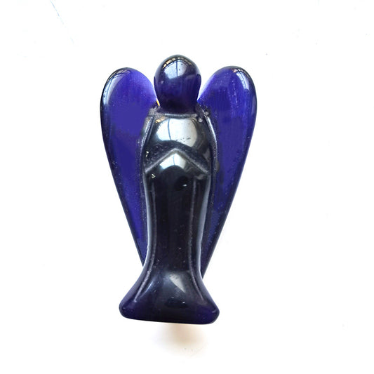 Dark Blue Cat Eye Stone Angel 3 Inch