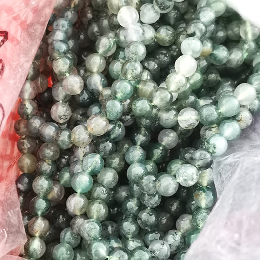 Moss Agate Bead Bracelets
