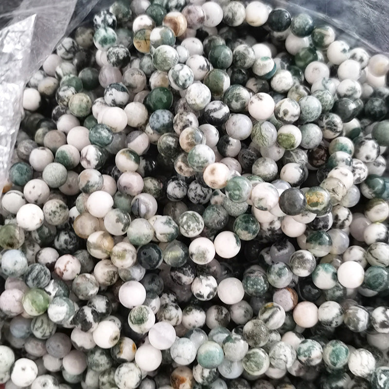 Moss Agate Bead Bracelets