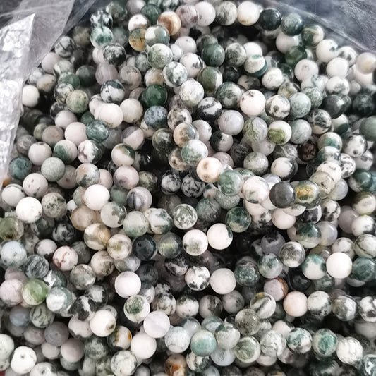 Moss Agate Bead Bracelets