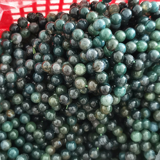Moss Agate Bead Bracelets