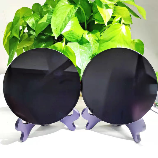Black Obsidian Mirror Set